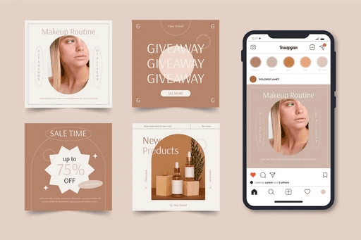 Gestión de redes sociales realizada por Zorv Studio — paleta de colores